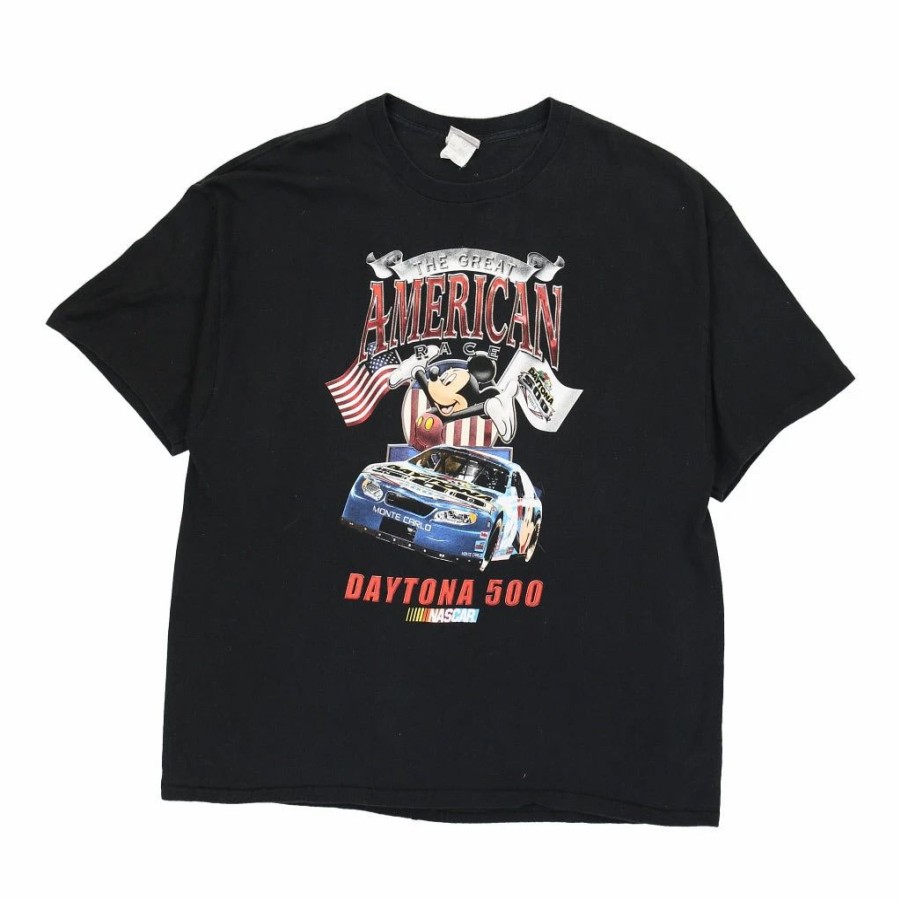 Vintage T-Shirts * | Pre-Loved Daytona 500 2004 Disney T-Shirt 2Xl Black Cotton