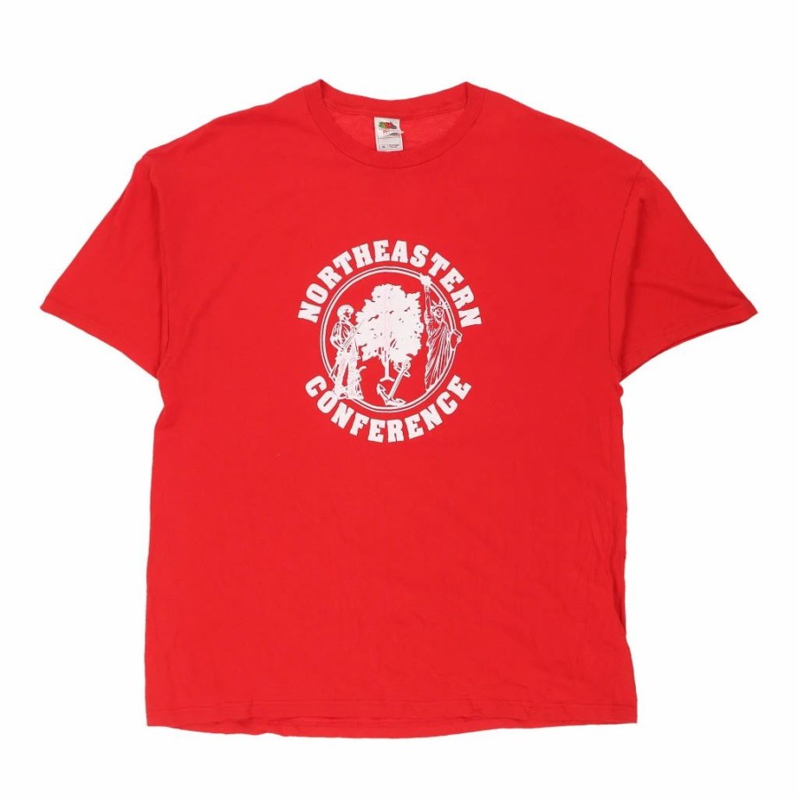 Vintage T-Shirts * | Vintage Northeastern Conference Fruit Of The Loom T-Shirt 2Xl Red Cotton