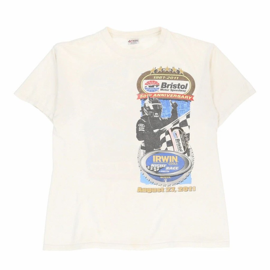 Vintage T-Shirts * | Vintage Irwin Tools Night Race 2011 Chase Authentics T-Shirt Large White Cotton