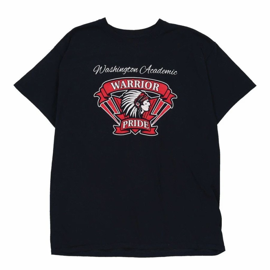 Vintage T-Shirts * | Thrifted.Com Vintage Washington Academic Warrior Pride T-Shirt Large Black Cotton