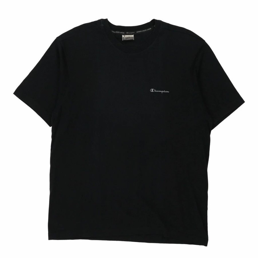 Vintage T-Shirts * | Vintage Champion T-Shirt Xl Black Cotton