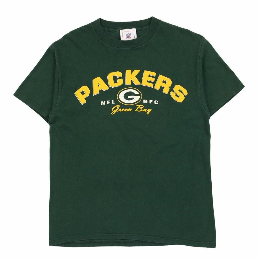 Vintage T-Shirts * | Vintage Green Bay Packers Nfl T-Shirt Medium Green Cotton