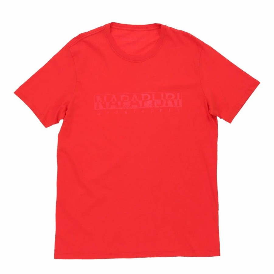 Vintage T-Shirts * | Vintage Napapijri T-Shirt Large Red Cotton