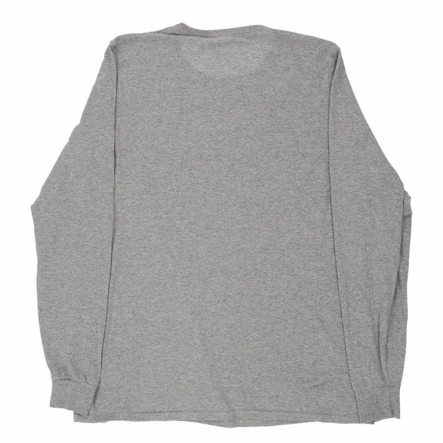 Vintage T-Shirts * | Vintage Russell Athletic Long Sleeve T-Shirt Large Grey Cotton