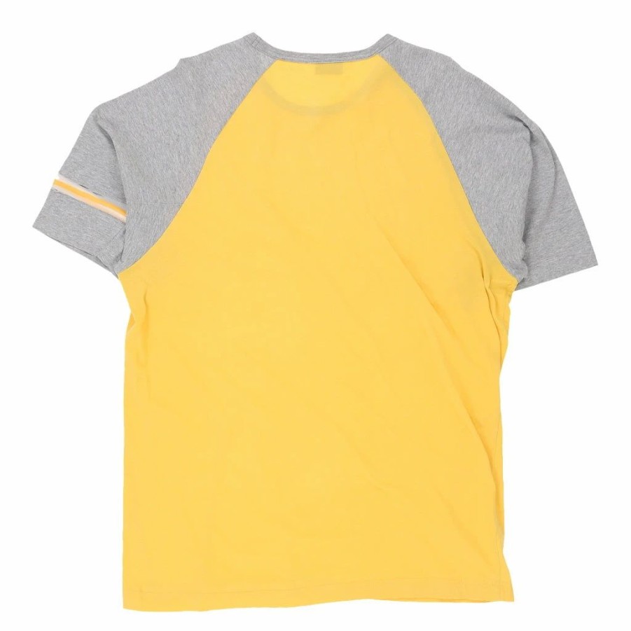 Vintage T-Shirts * | Vintage Fila T-Shirt Large Yellow Cotton