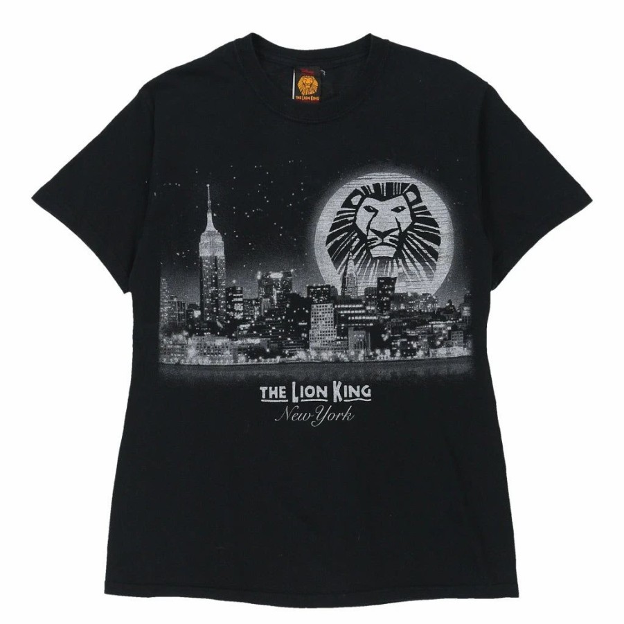 Vintage T-Shirts * | Vintage The Lion King New York Disney T-Shirt Small Black Cotton