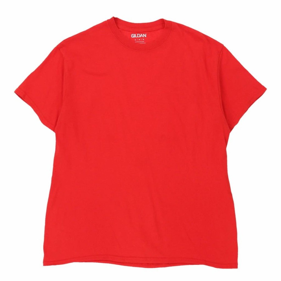 Vintage T-Shirts * | Vintage Gildan T-Shirt Medium Red Cotton