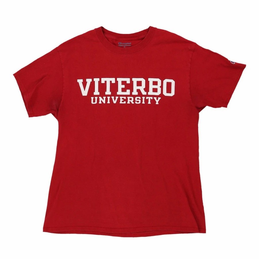 Vintage T-Shirts * | Vintage Viterbo University Champion T-Shirt Medium Red Cotton