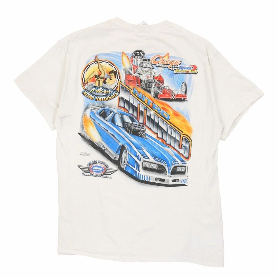 Vintage T-Shirts * | Vintage Gildan T-Shirt Medium White Cotton