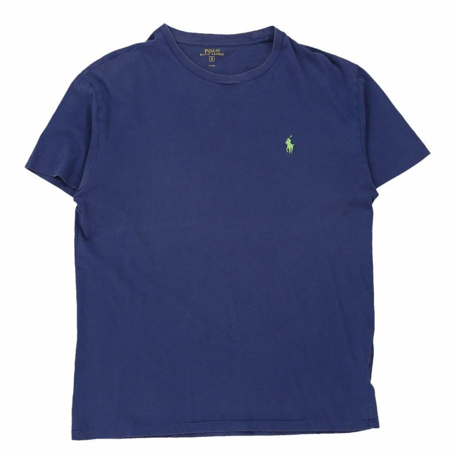 Vintage T-Shirts * | Vintage Ralph Lauren T-Shirt Small Blue Cotton