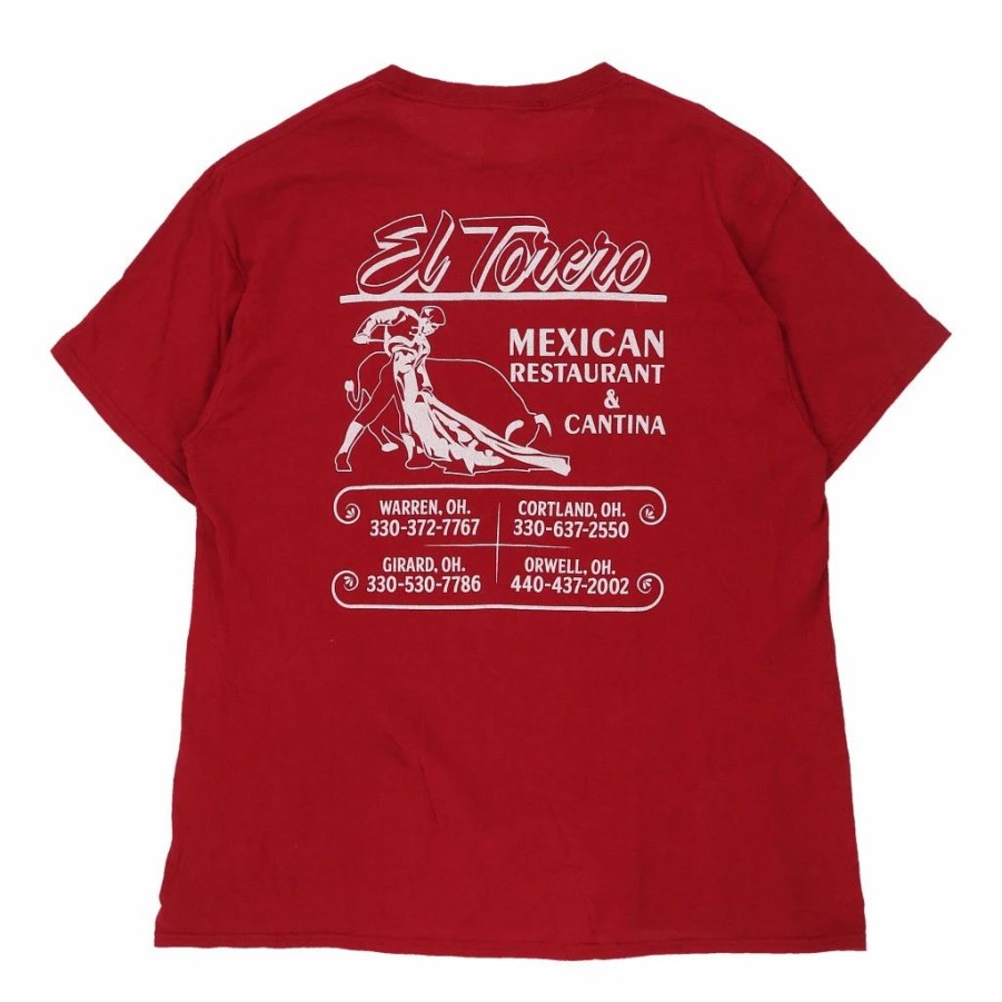 Vintage T-Shirts * | Vintage Cinco De Mayo Gildan T-Shirt Large Red Cotton