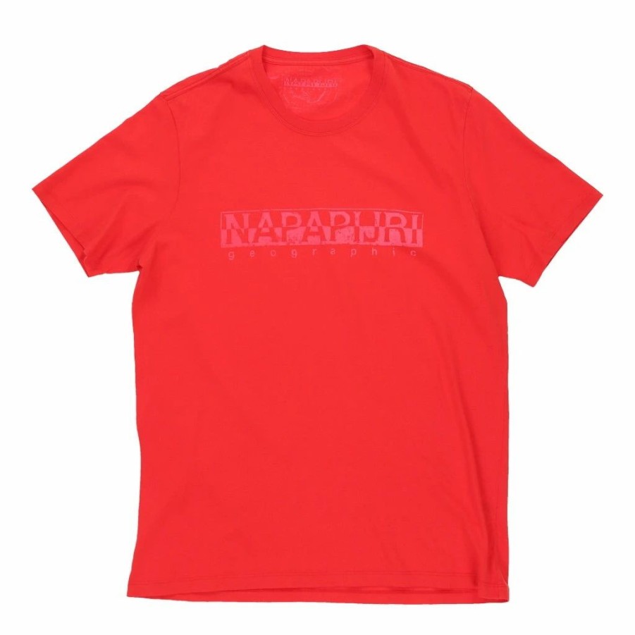 Vintage T-Shirts * | Vintage Napapijri T-Shirt Xl Red Cotton