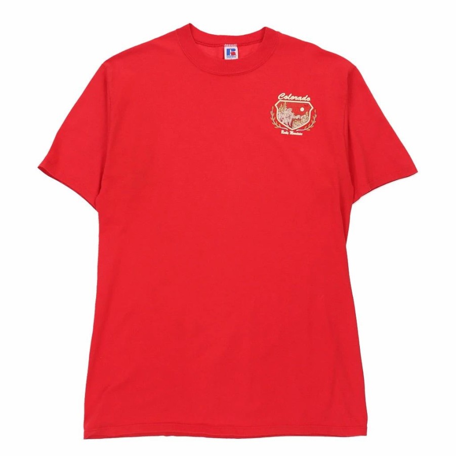 Vintage T-Shirts * | Vintage Russell Athletic T-Shirt Large Red Cotton