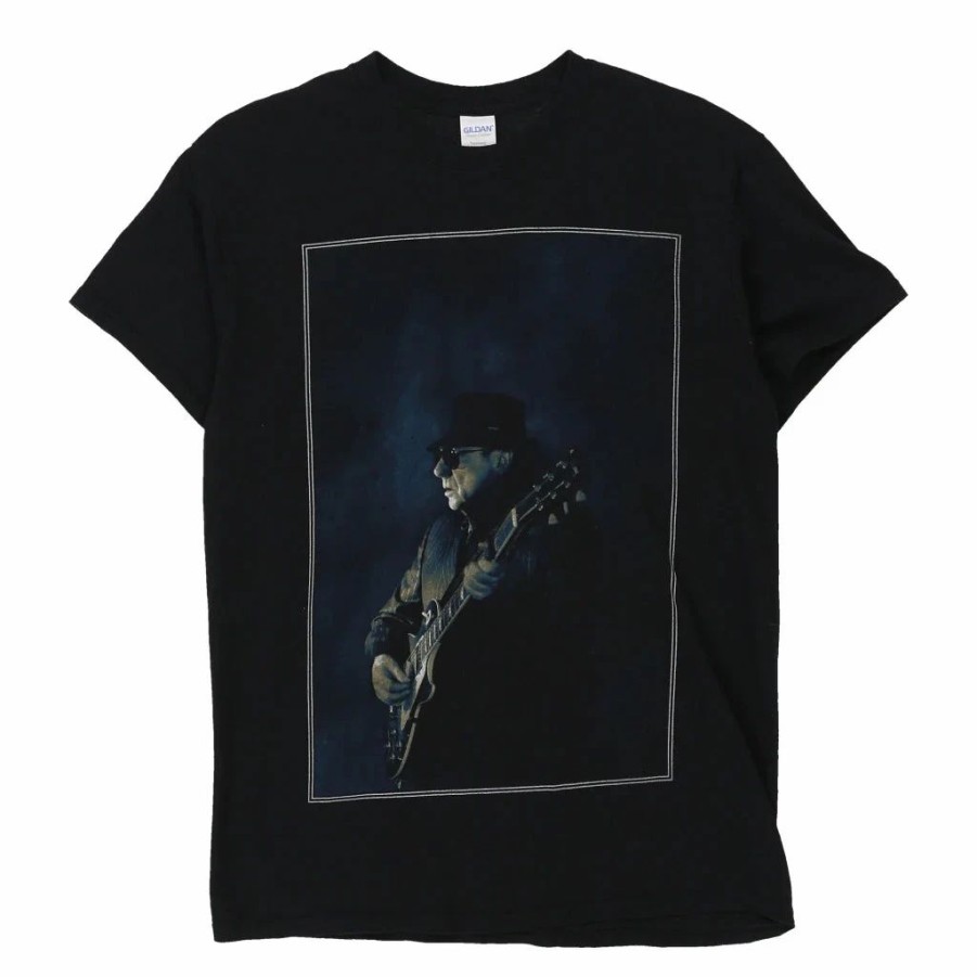 Vintage T-Shirts * | Vintage Van Morrison 2018 Tour Gildan T-Shirt Medium Black Cotton