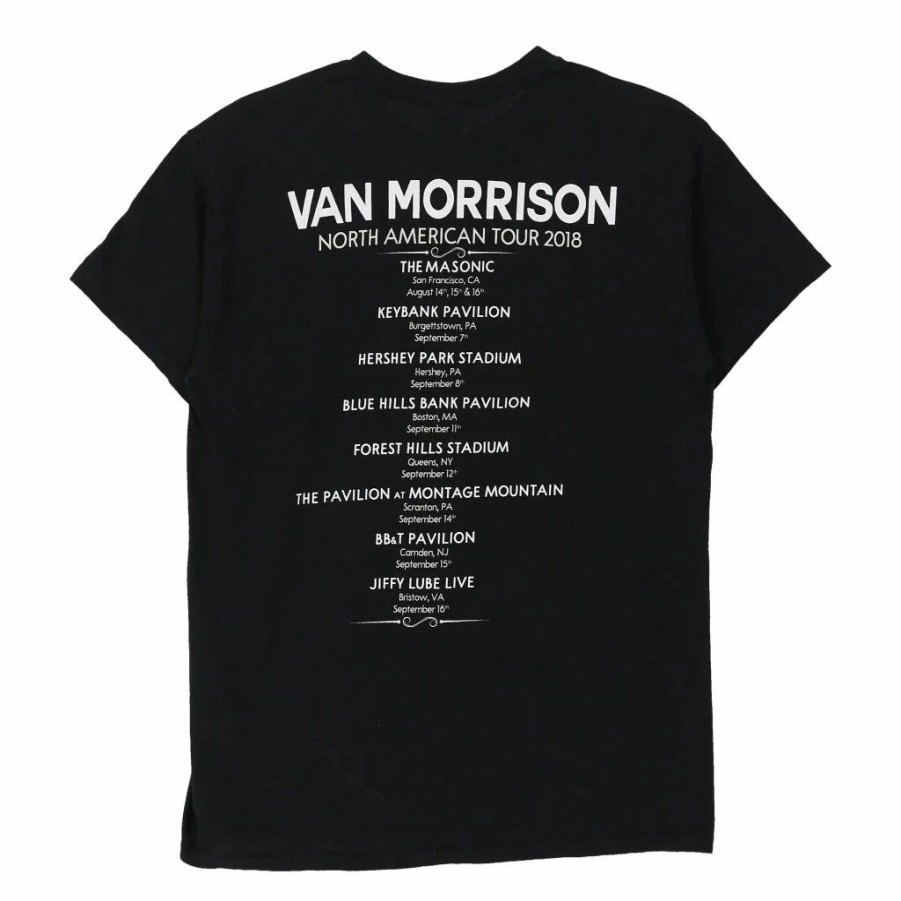 Vintage T-Shirts * | Vintage Van Morrison 2018 Tour Gildan T-Shirt Medium Black Cotton