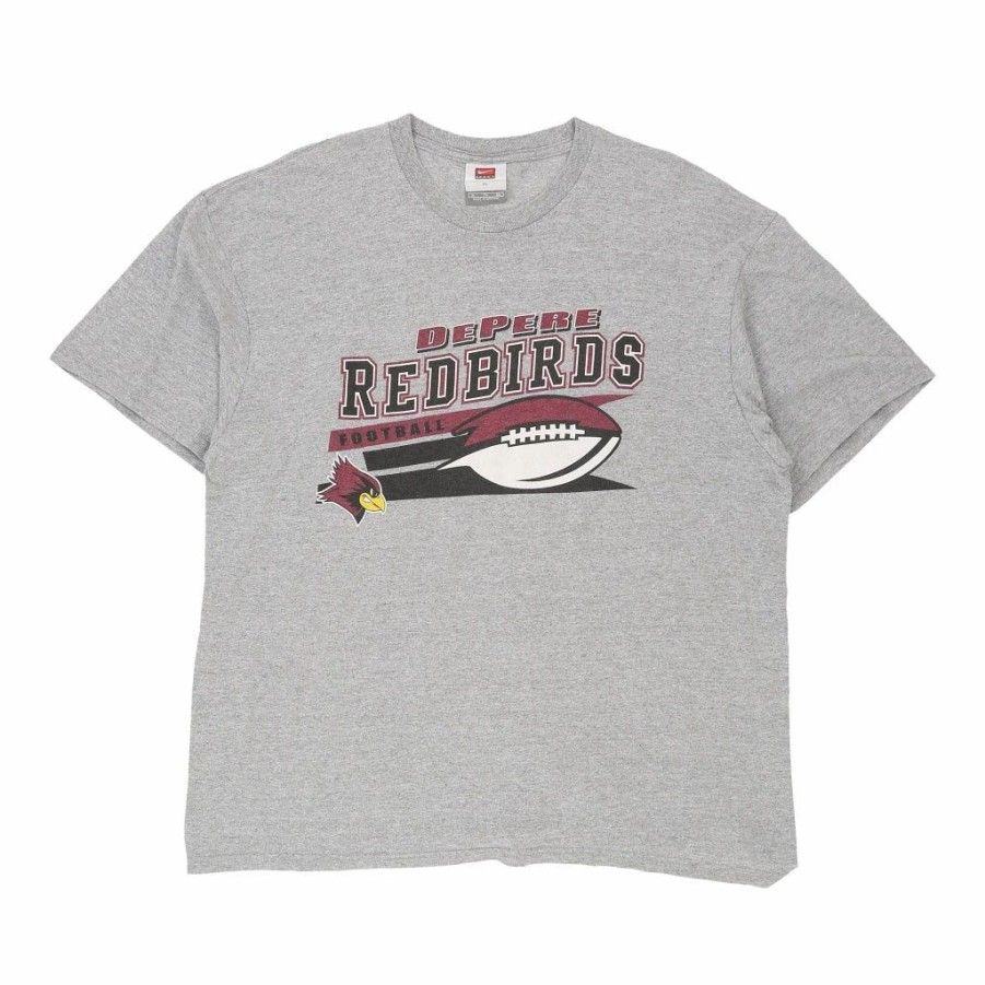 Vintage T-Shirts * | Vintage Depere Redbirds Football Nike T-Shirt Xl Grey Cotton