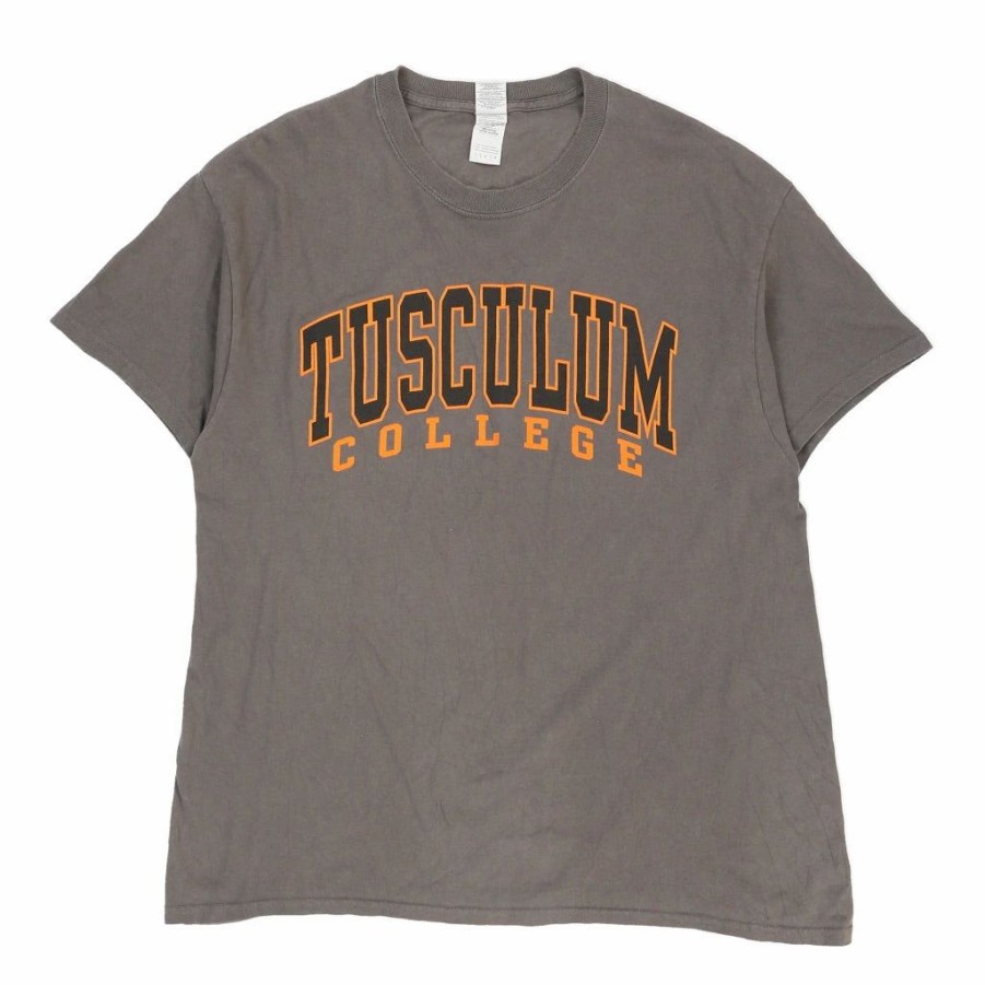 Vintage T-Shirts * | Vintage Tusculum College Gildan T-Shirt Large Grey Cotton