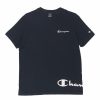 Vintage T-Shirts * | Vintage Champion T-Shirt Medium Navy Cotton