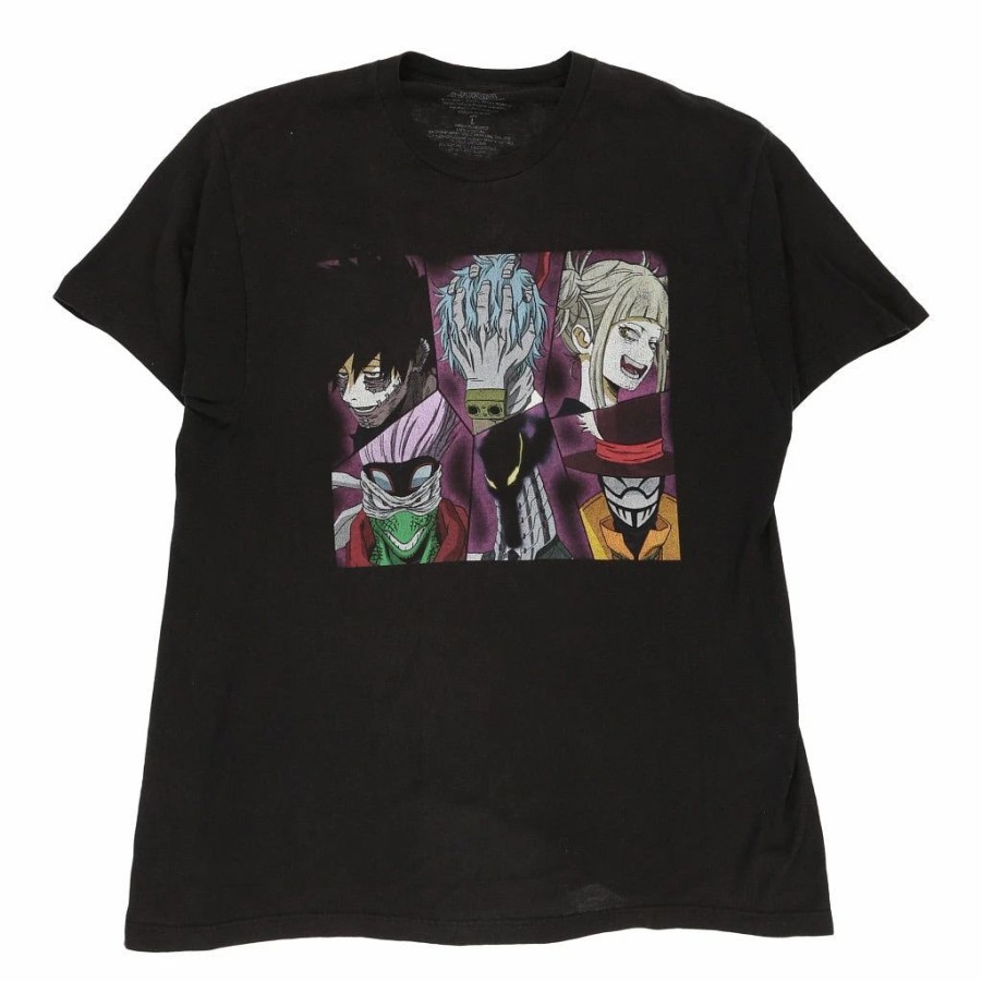 Vintage T-Shirts * | Vintage My Hero Academia Funimation T-Shirt Large Black Cotton