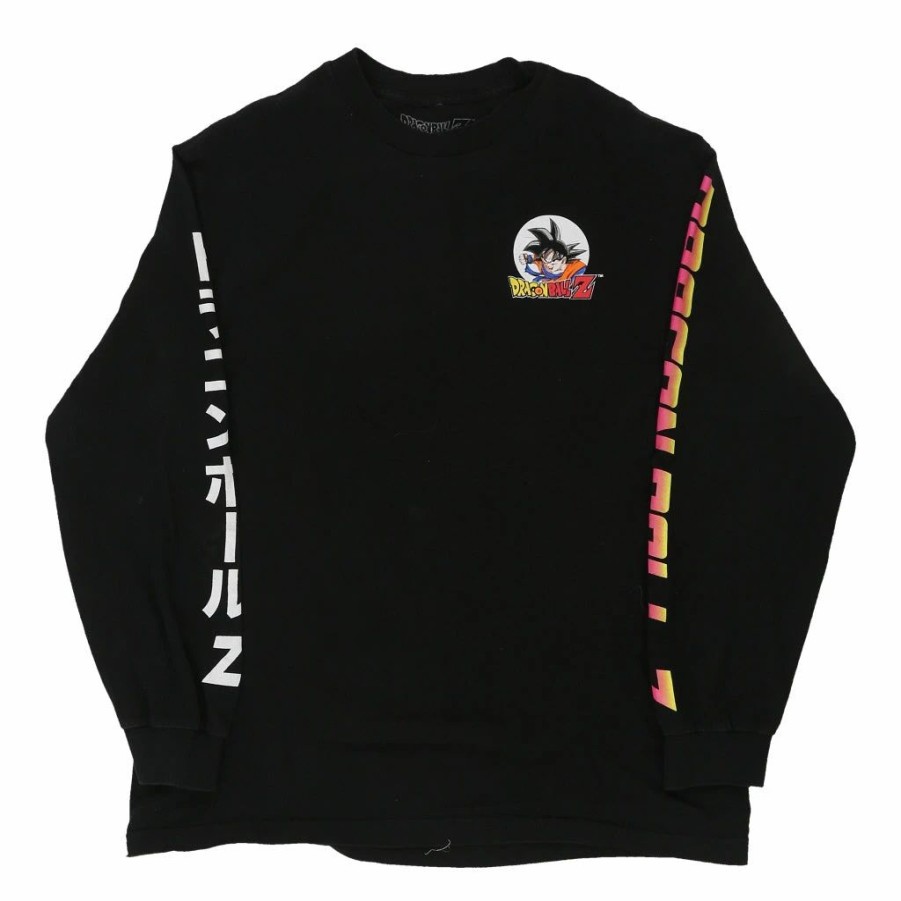 Vintage T-Shirts * | Vintage Dragon Ball Z Long Sleeve T-Shirt Medium Black Cotton