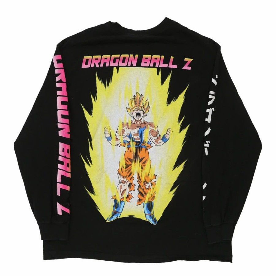 Vintage T-Shirts * | Vintage Dragon Ball Z Long Sleeve T-Shirt Medium Black Cotton