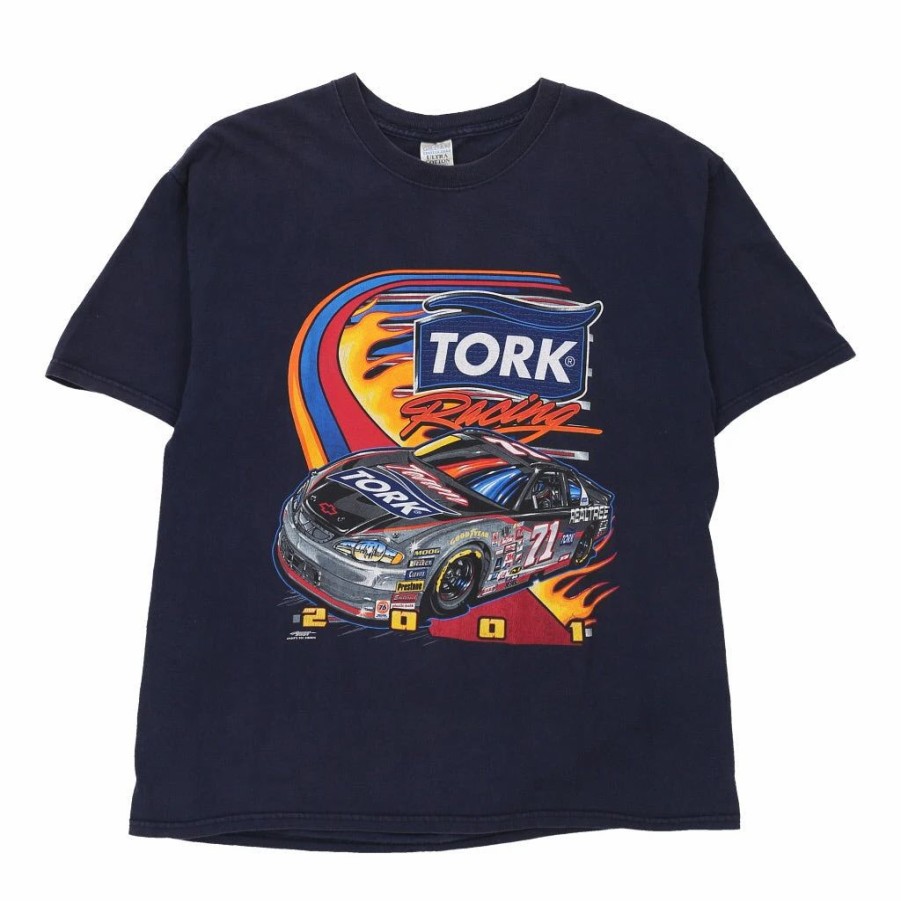 Vintage T-Shirts * | Vintage Tork Racing 2001 Gildan T-Shirt Xl Blue Cotton