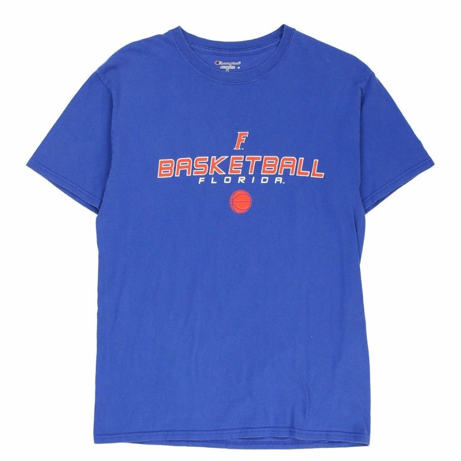 Vintage T-Shirts * | Vintage Florida Basketball Champion T-Shirt Medium Blue Cotton