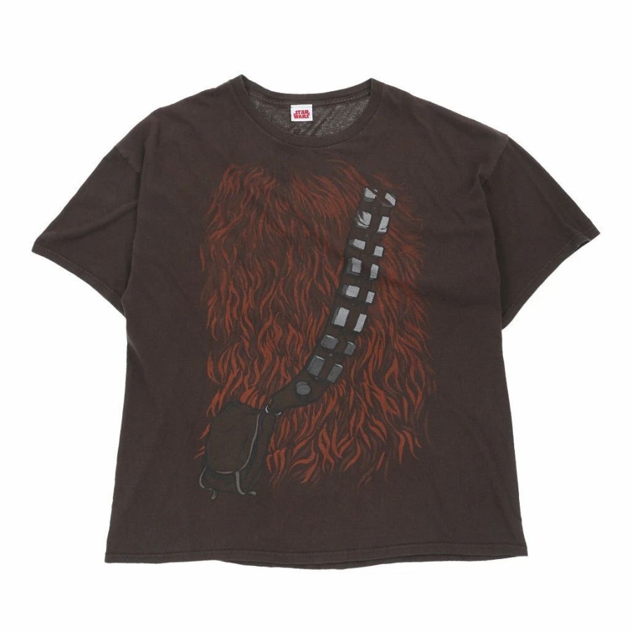 Vintage T-Shirts * | Vintage Chewbacca Star Wars T-Shirt Xl Brown Cotton